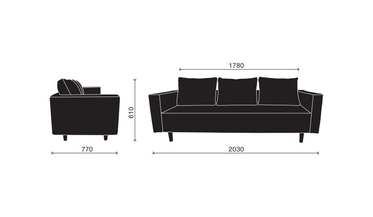 M1097 - 3 Sofa